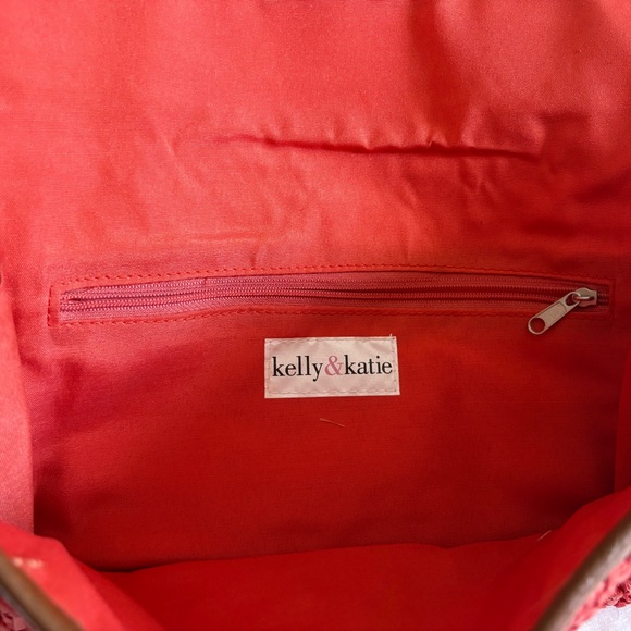Kelly & Katie Orange Woven Straw Bag - Picture 7 of 11